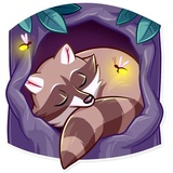 Bandit Raccoon WhatsApp Sticker #21