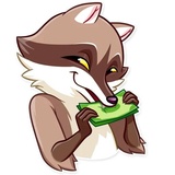 Bandit Raccoon WhatsApp Sticker #23