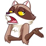 Bandit Raccoon WhatsApp Sticker #26