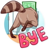 Bandit Raccoon WhatsApp Sticker #30