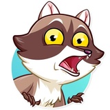 Bandit Raccoon WhatsApp Sticker #4