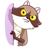 Bandit Raccoon WhatsApp Sticker #6