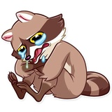 Bandit Raccoon WhatsApp Sticker #9