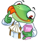 Banker Frog WhatsApp Sticker #10