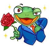 Banker Frog WhatsApp Sticker #12