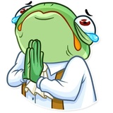 Banker Frog WhatsApp Sticker #13