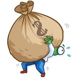 Banker Frog WhatsApp Sticker #14