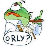 Banker Frog WhatsApp Sticker #18