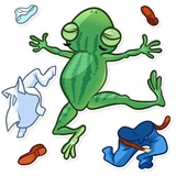 Banker Frog WhatsApp Sticker #19