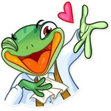 Banker Frog WhatsApp Sticker #2