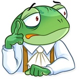 Banker Frog WhatsApp Sticker #20