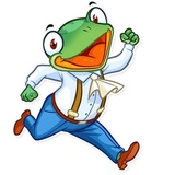 Banker Frog WhatsApp Sticker #23