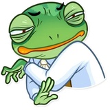 Banker Frog WhatsApp Sticker #24