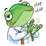 Banker Frog WhatsApp Sticker #25