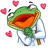 Banker Frog WhatsApp Sticker #26
