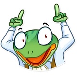 Banker Frog WhatsApp Sticker #27