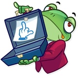 Banker Frog WhatsApp Sticker #28