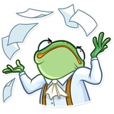 Banker Frog WhatsApp Sticker #29