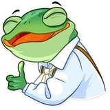 Banker Frog WhatsApp Sticker #3
