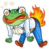 Banker Frog WhatsApp Sticker #30