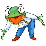 Banker Frog WhatsApp Sticker #7