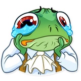 Banker Frog WhatsApp Sticker #8