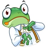 Banker Frog WhatsApp Sticker #9
