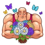 Bodybuilder WhatsApp Sticker #12