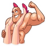 Bodybuilder WhatsApp Sticker #13