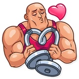 Bodybuilder WhatsApp Sticker #2