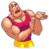 Bodybuilder WhatsApp Sticker #21