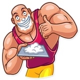 Bodybuilder WhatsApp Sticker #3