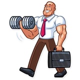Bodybuilder WhatsApp Sticker #8