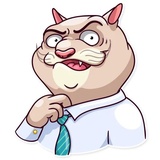 Big Boss Cat WhatsApp Sticker #10