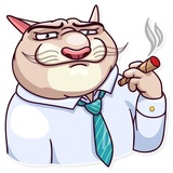 Big Boss Cat WhatsApp Sticker #15