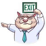 Big Boss Cat WhatsApp Sticker #17