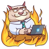 Big Boss Cat WhatsApp Sticker #22