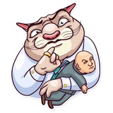 Big Boss Cat WhatsApp Sticker #23