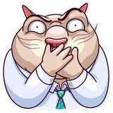 Big Boss Cat WhatsApp Sticker #25