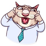 Big Boss Cat WhatsApp Sticker #3