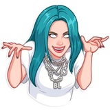 Billie Eilish WhatsApp Sticker #16
