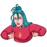 Billie Eilish WhatsApp Sticker #30