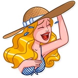 Blondie Vacation WhatsApp Sticker pack