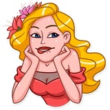 Blondie Vacation WhatsApp Sticker #10