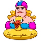 Blondie Vacation WhatsApp Sticker #13