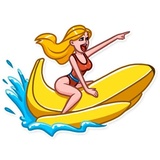 Blondie Vacation WhatsApp Sticker #14