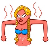 Blondie Vacation WhatsApp Sticker #16