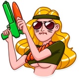 Blondie Vacation WhatsApp Sticker #19