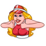 Blondie Vacation WhatsApp Sticker #2