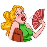 Blondie Vacation WhatsApp Sticker #21